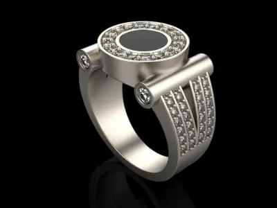 Man signet ring model 799 3D print model