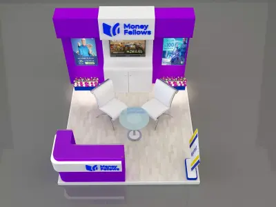 Booth Exhibition Stand a 652c 3D model
