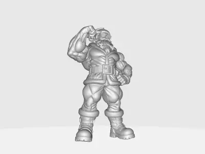Muscle Santa Claus Epic Buff Santa Figurine Christmas Decoration 3D print model