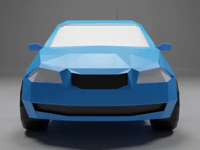 Polygonal car Low-poly 3D model purchase