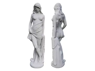 Sculpture Greek Goddess Low-poly 3D model