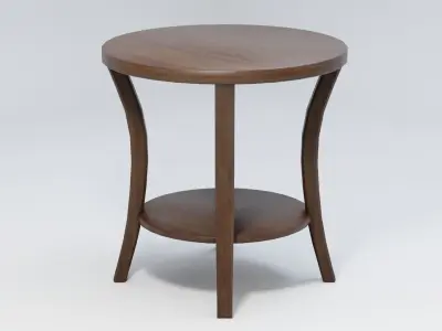 Classic Curved End Table 3D model