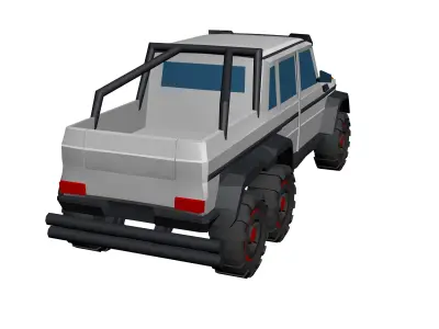 Mercedes-Benz G 63 AMG 6x6 Hypercasual Low-poly 3D model