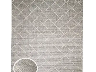 REINA DIAMOND HANDWOVEN WOOL RUG Low poly Low-poly 3D model