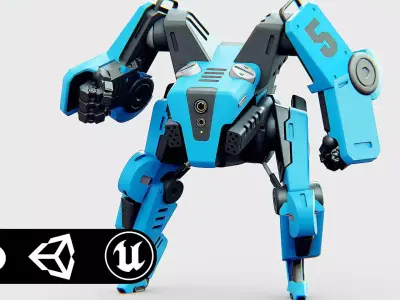 BATTLE DROID ONYX Rigged for Unreal Engine - Unity - MIXAMO 3D model