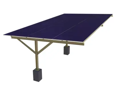 Solar Ready Car Port And Structural Members Dimensions Low-poly 3D model