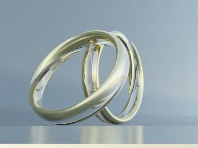 Gold Ring Jewelry 3D print model