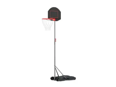 Wheels Portable Adjustable Height Basketball Hoop Stand 3D model