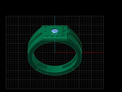 Print Ready STL 3DM  Gents Rings Diamond Men Ring  3D print model
