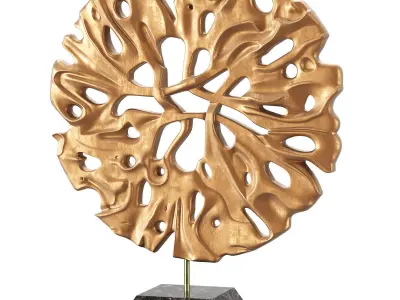 Decore gold leaf sculpture 3D print model