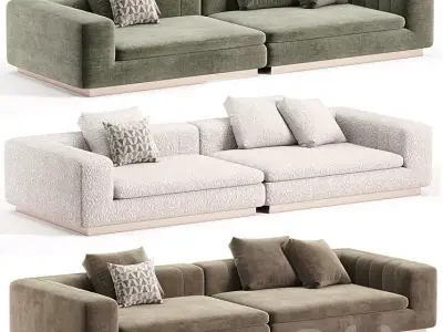 Minotti Riley 2 Seater Sofa Luxury Modern Furniture 3D model