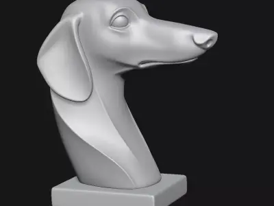 Dog sculpture 3D print model