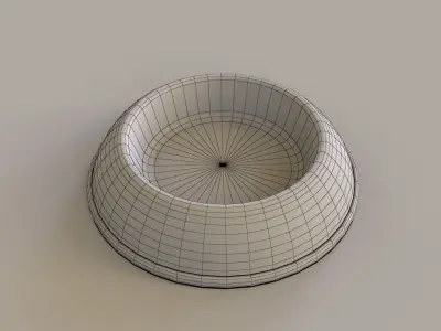 Cat Bowl Low-poly 3D model