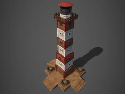Light House Modular Kit Low-poly 3D model