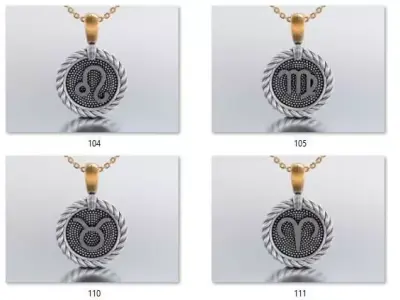 horoscope pendants 3D Model Pack