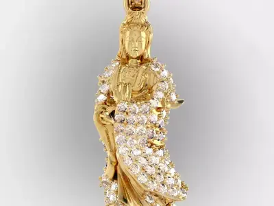 Buddha Guan Yin Pendant 3D print model