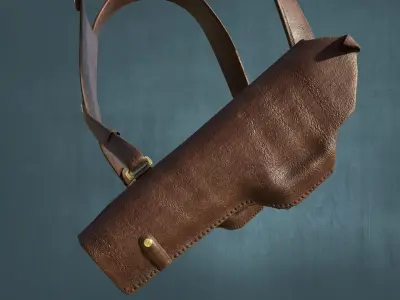 Leather Detective Holster Low-poly 3D model