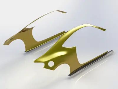 86 ZN6 Rear Quarter Panels Exterior Surfaces - 3D Laser-Scanned 3D model