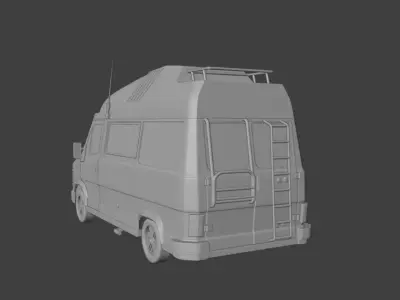 1990 Fiat Ducato camper van in 1 48 scale 3D print model