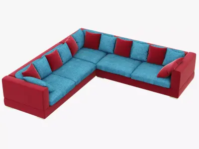 modern fabric sofa 3D model