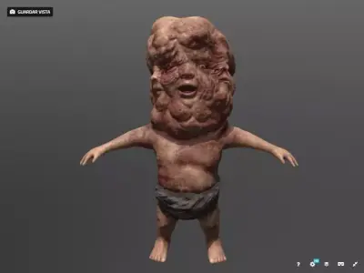 BABY MOSNTER Low-poly 3D model