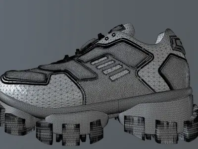 PRADA CLOUDBUST SHOES PBR Low-poly 3D model