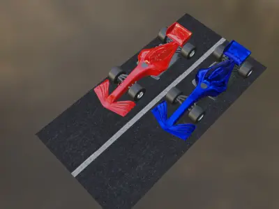 Stylized F1 Car 3D model