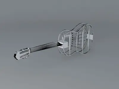 Nylon string guitar Free 3D model