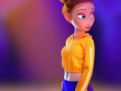 sport girl  2 3D model