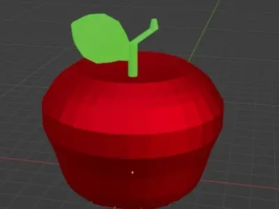 Apple Low Poly Free low-poly 3D model