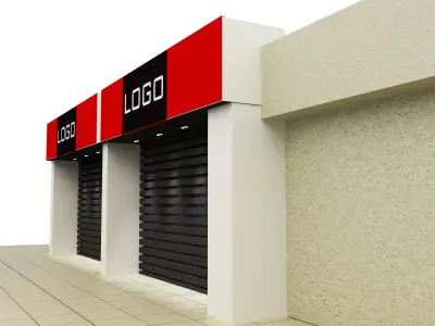  Car service entrance logo sign a615f 3D model