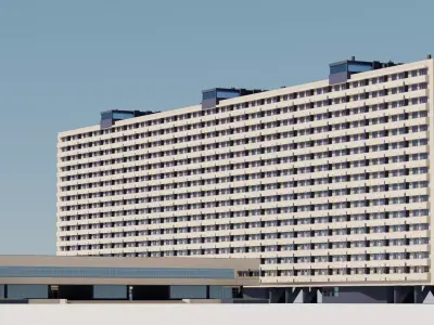 Eastern European Building 006 Free low-poly 3D model