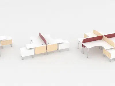 Executive Office Desk 3D model
