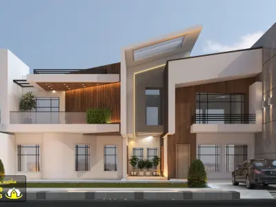 exterior modern house design 3D model