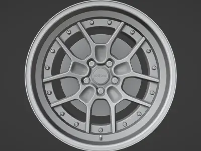 ZMO - 3 Piece Wheels - Game Ready Low-poly 3D model