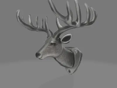 Reindeer Head Wall Mount 3D print model