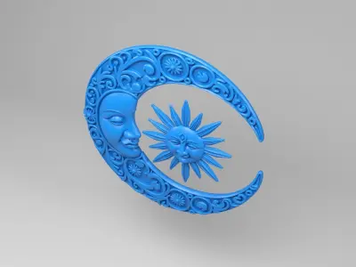 Moon wall decoration 2 3D print model