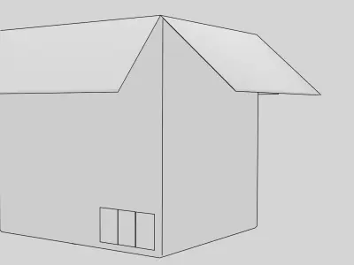 Minimalistic Low Poly 3D Box Model Low-poly 3D model