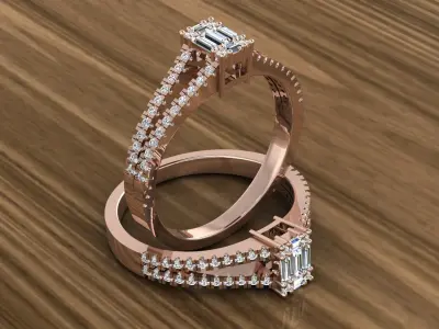 Diamond Jewelry Ring 3D print model