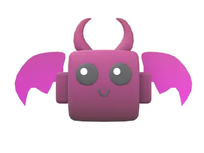Devil Type Game Asset Pet Character v1 002 Low-poly 3D model