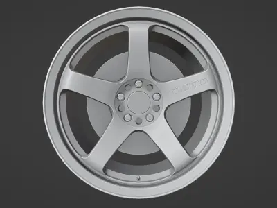 Rays Nismo LMGT4 - Wheels - Game Ready Low-poly 3D model