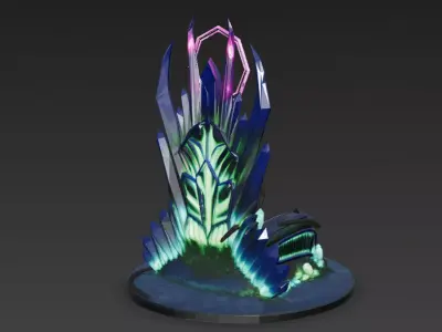 Cartoon Fantasy Thrones 3D Models Pack PBR Low-poly 3D model