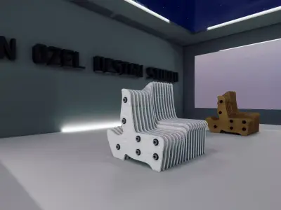 Parametric Bench AllAge Sofa Low-poly 3D model