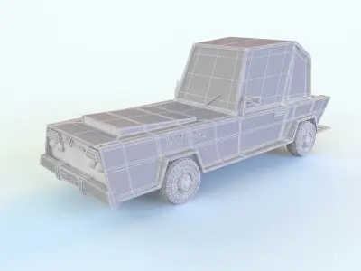 Cartoon Toy Car 3D model
