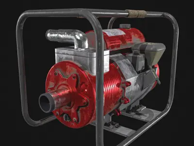  WATER PUMP  Petrol  ENGINE  Low-poly 3D model
