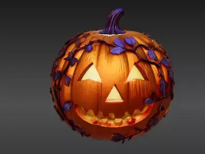 Jack-o-Lantern Lantern 3D Print Model Decorative Pumpkin  3D model