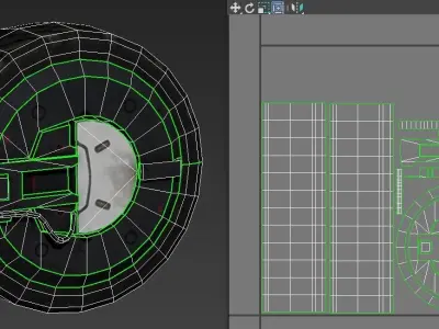 WHEEL AND TIRE 7 3D model Low-poly 3D model