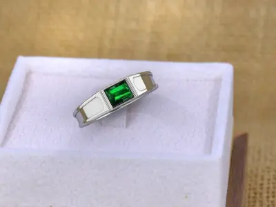  Gemstones ring Solitiare ring model jewelry 3D print model 3D print model