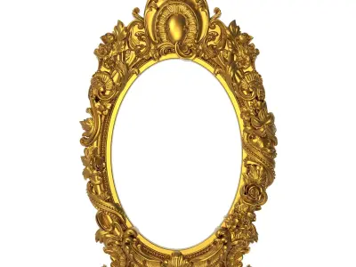 5 carved frames set 3D Model Collection