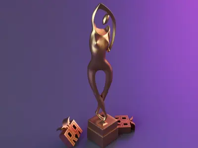 Ballet dance sculpture 3D print model